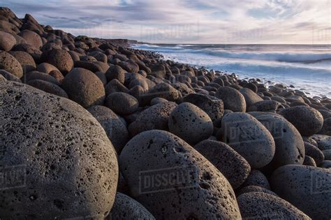 The Rounded Rocks Along The Southwestern Coast Of The Reykjanes