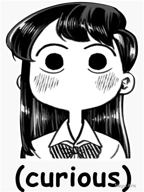 Funny Manga Curious Chibi Komi San Meme Sticker For Sale By