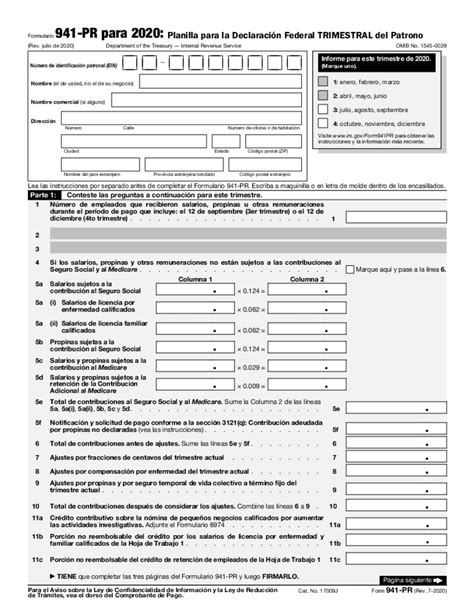 Form 940 Pr 2020 Fill Online Printable Fillable Blank Form 941
