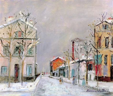 Maurice Utrillo Rue De Faubourg Oil Painting Reproductions For Sale