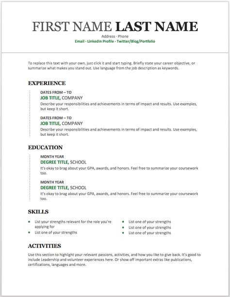They are ready to use. 11 Free Resume Templates You Can Customize in Microsoft ...