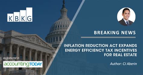 Inflation Reduction Act Expands Energy Efficiency Tax Incentives