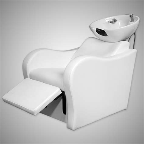Styling chairs need to be comfortable for your customers. Wave Shampoo Bowl and Chair in White | Salon Shampoo Chair ...