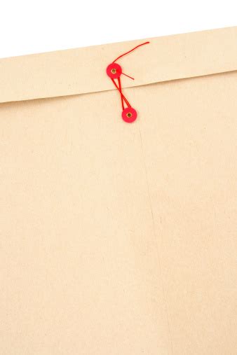 Manila Envelope With Red String Stock Photo Download Image Now Istock