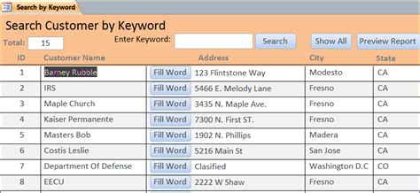 Create Search Form Using Vba Ms Access
