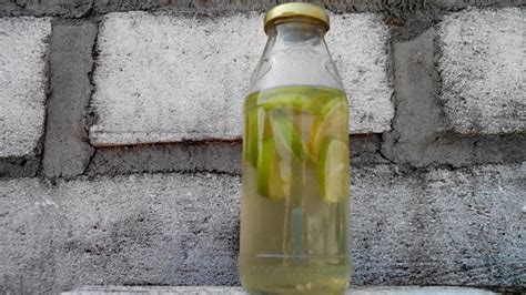 Infused water nanas dan jeruk nipis siap disajikan. aemvede: Cara Membuat Infused Water Jeruk Nipis
