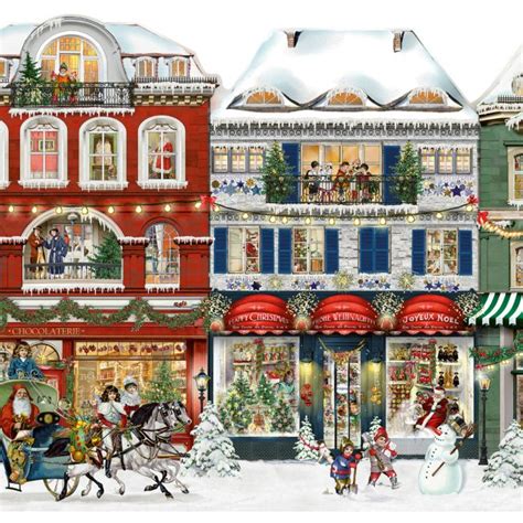 Coppenrath German Advent Calendar Luxury Stand Up Christmas Shops