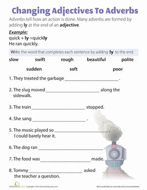 There is ____ rose among the flowers. ly Adverbs | Worksheet | Education.com