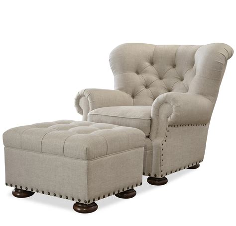 Cozy up spaces while giving it an instant refresh. Universal Maxwell Chair and Ottoman Set with Button ...