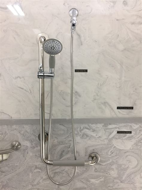 Shower Head Hand Held Sprayer Grab Bar Combo Mccartys Contemporary