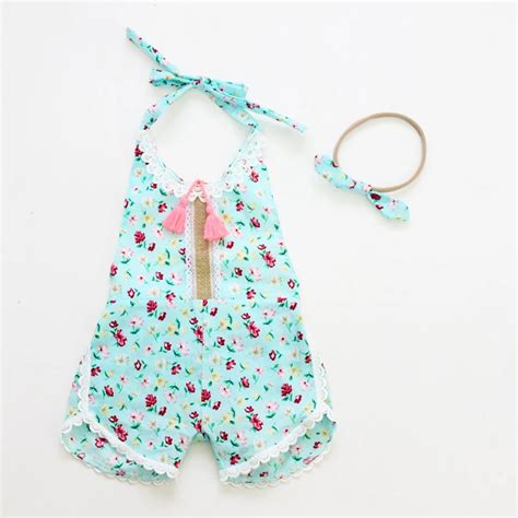 Beautiful Girls Lace Cotton Clothes Romper Playsuit For Kids Newborn