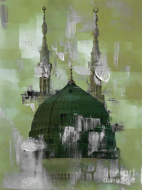 Masjid E Nabwi 001 By Gull G Mosque Art Islamic Paintings Fine Art