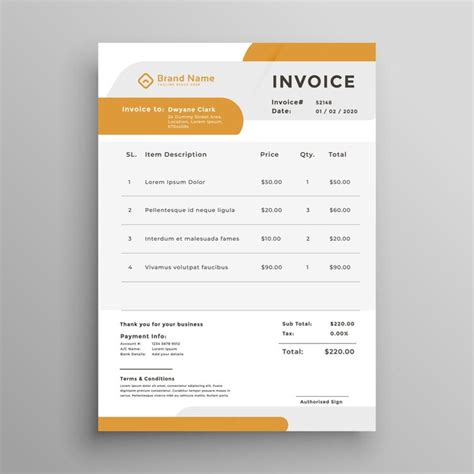 Premium Vector Professional Invoice Template Design