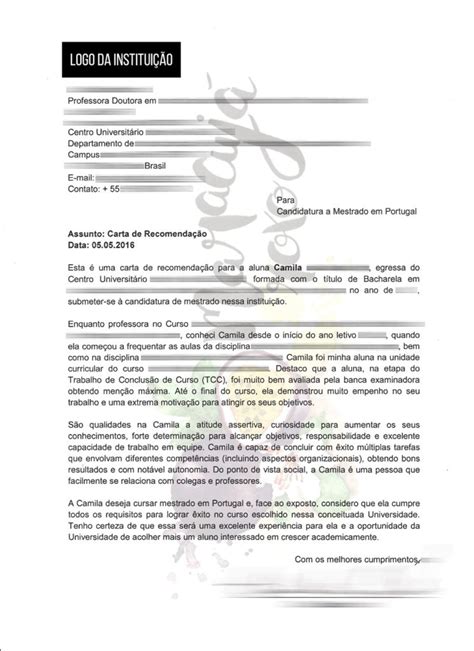 Exemplo Carta Recomendação 2 Maracujaroxo • Maracujá Roxo