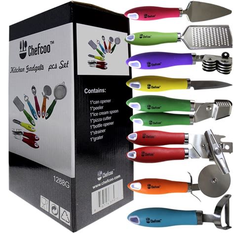 8 Pieces Kitchen Gadget Tools Set By Chefcoo™ Stainless Steel
