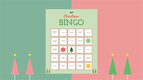 How To Make A Christmas Bingo Card Free Template