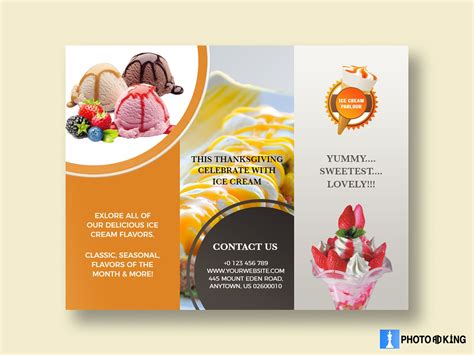 Food Brochure Tri Fold Layout Template Brochure Maker Brochure Food