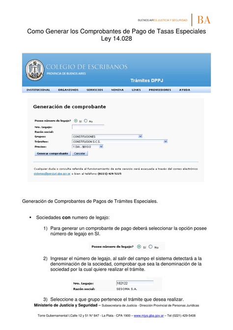PDF Como Generar Los Comprobantes De Pago De Tasas 1 Para