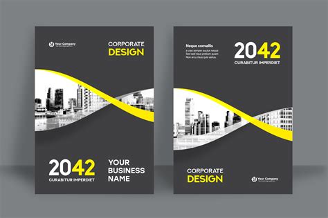 Corporate Book Cover Design Template In A4 Can Be Adapt