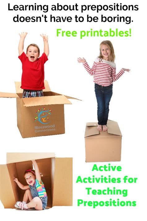 This preposition activities board has activities, anchor charts, videos, and printable resources for teaching prepositions in the elementary classroom. Five Fun Activities for Teaching Prepositions - Mosswood