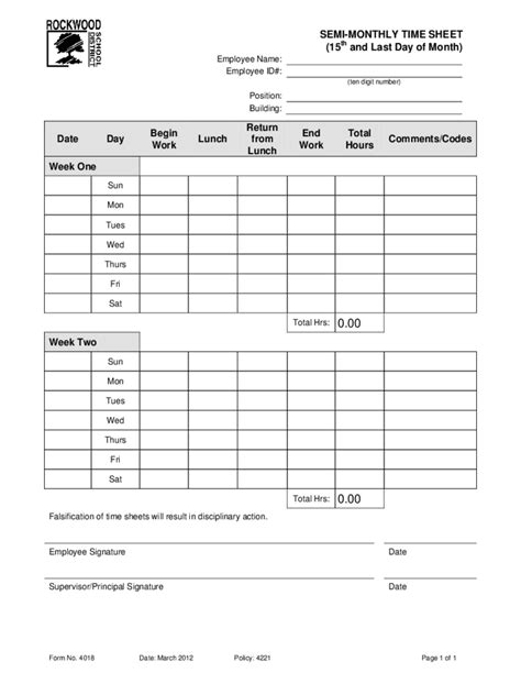 2024 Monthly Timesheet Template Fillable Printable Pdf And Forms