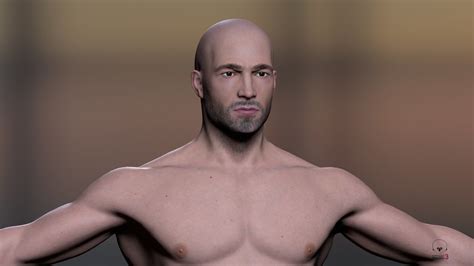 D Model Male Body Vr Ar Low Poly Cgtrader