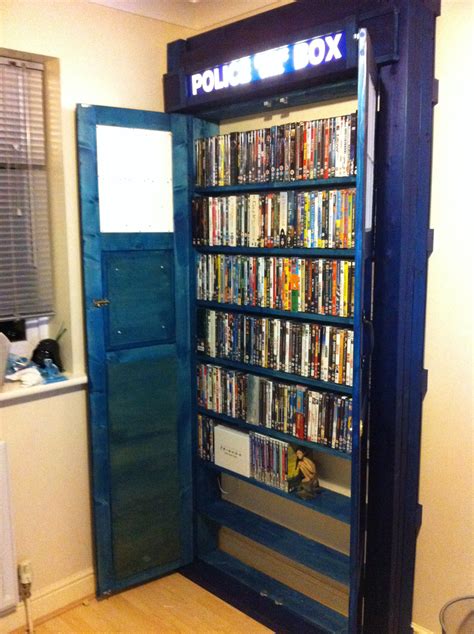 A Tardis Bookshelf Worthy Of A Time Lords Dvd Collection