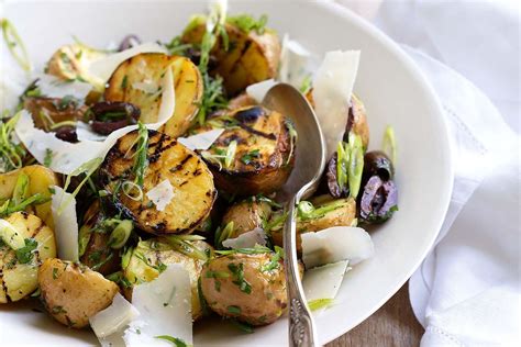 Find fast, simple recipes to more advanced potato dishes. Warm grilled potato salad with olives and parmesan ...