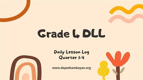 1st Quarter Grade 4 Daily Lesson Log Sy 2023 2024 Dll Images And