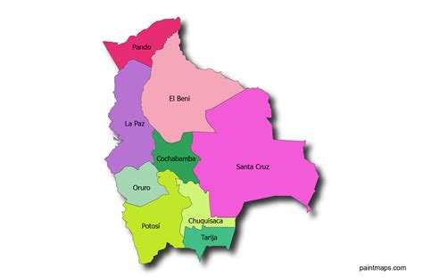 Gratis Descargable Mapa Vectorial De Bolivia EPS SVG PDF PNG