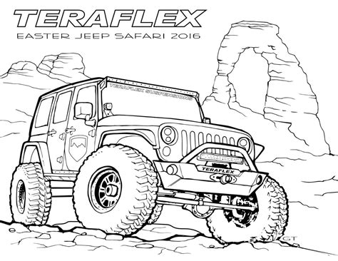 Monster Jeep Coloring Pages