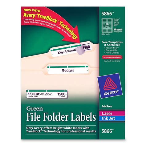 Many box file label template are offered in four recognized file types, and that means you may choose the 1 that you are most comfortable with. Avery Filing Labels - LD Products