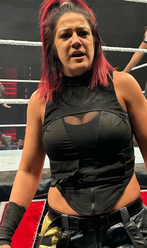 busty and showing cleavage r bayley