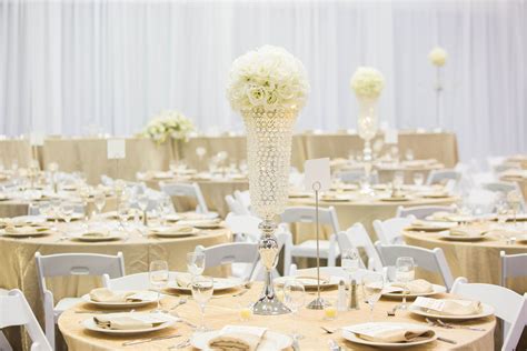 Classic White And Gold Wedding Reception