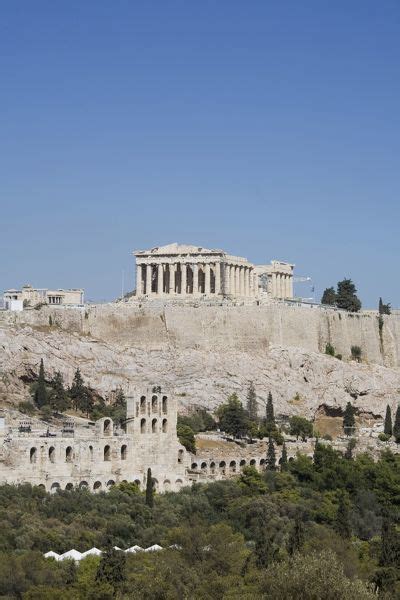 Print Of The Parthenon Temple And Acropolis Unesco World Heritage Site
