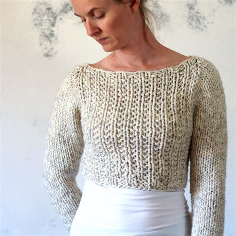 Crop Top Sweater Knitting Pattern Instruction On How To Knit