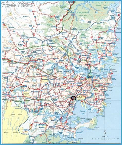 Australia Map Road Travelsfinderscom