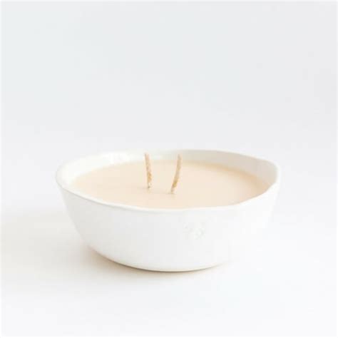 White Handmade Soy Candle Bowl 34 Scents By Lemon Canary Xo