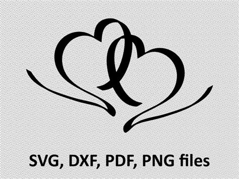 Two Heart Svg File Heart Vector Heart Cut File Love Svg Etsy