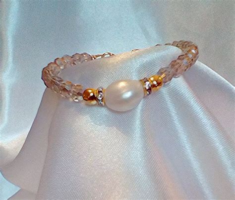 Freshwater Pearl Bracelet Beaded Bracelet Wedding Gift Pearl Etsy
