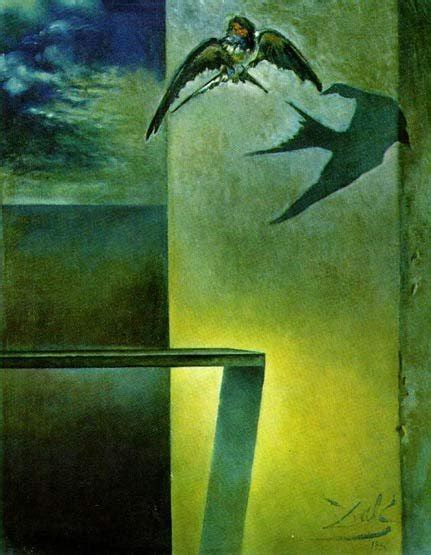 1956 Salvador Dali The Motionless Swallow Study For Still Life