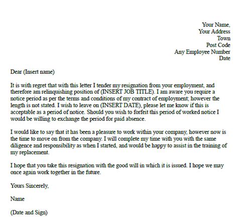 Sample resignation letter format malaysia best of inspirational. Formal Resignation Letter With Unknown Notice - Learnist.org