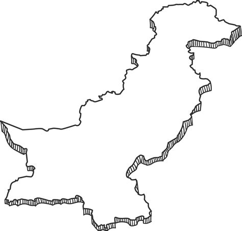 Hand Drawn Of Pakistan 3d Map 12872710 Png