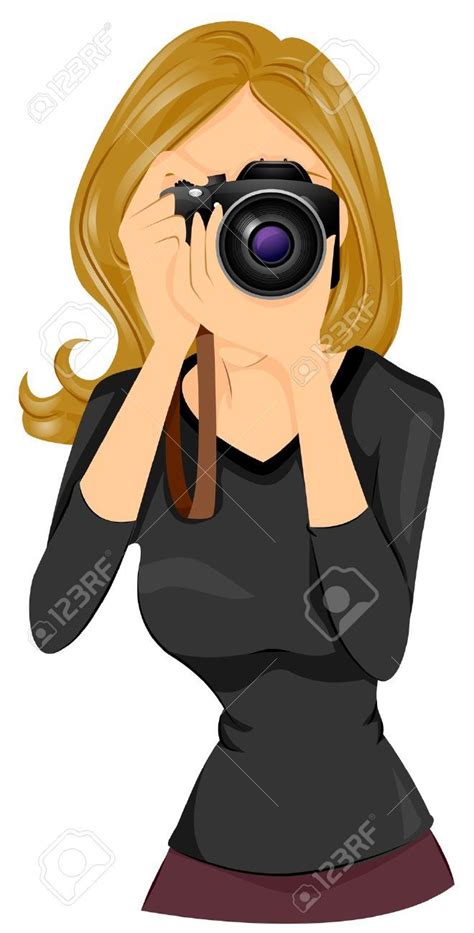 Camera Cartoon Photographer Girl Panda Art Female Photographers