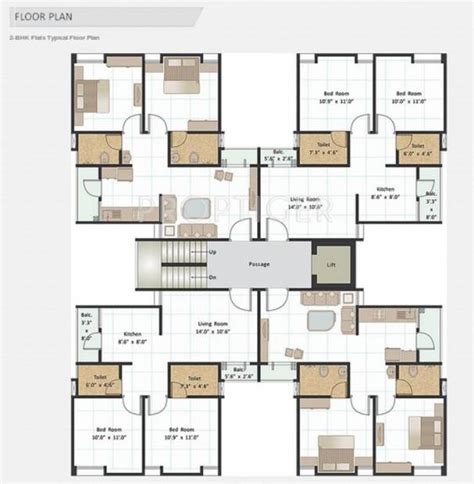 Two Bhk Floor Plan Floorplansclick