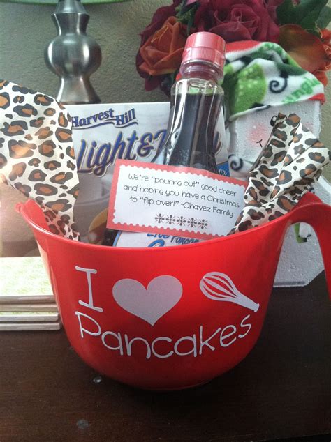 Maybe you would like to learn more about one of these? Pancake gift basket for neighbors - dollar tree bowl, mix ...