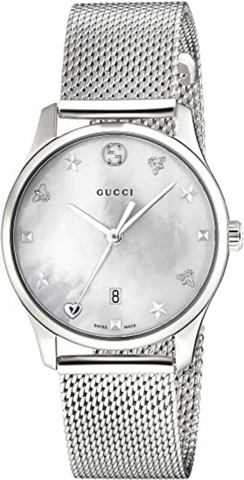Gucci G Timeless Mother Of Pearl Dial Stainless Steel Womens Watch