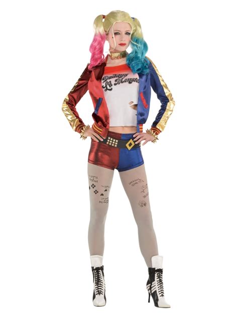 Harley Quinn Damen Kost M Halloween Suicide Squad Damen Villain Kost M