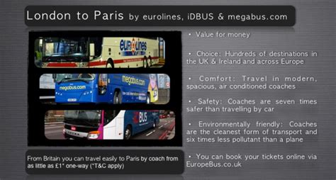 Travel London To Paris Bus Coach Timetables Uk