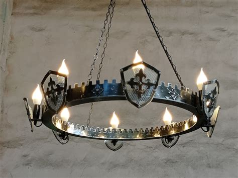 Chandelier Ligthing Ancient Medieval Style Iron Chandelier Etsy
